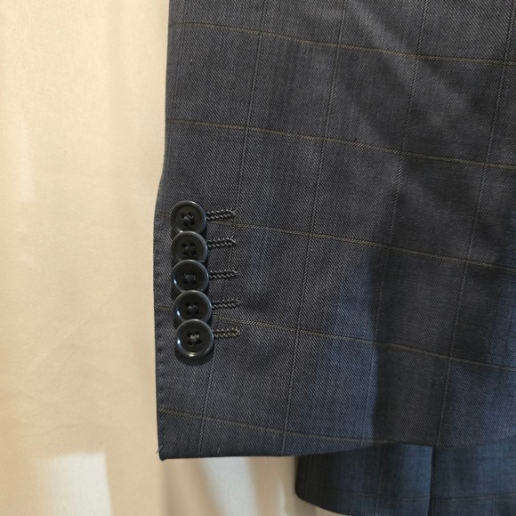 English Laundry Men's Gray Plaid Blazer Jacket Suit Separate Sport Coat Size M - Picture 6 of 13